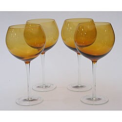 Dark Amber 28-ounce Glasses (Set of 4)