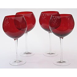 Certified International Ruby 28-ounce Red Wine Glasses (Set of 4)