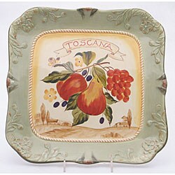 Certified International Toscana 13.25-inch Square Platter