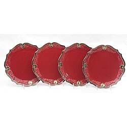Regency Burgundy Plates (Set of 4)