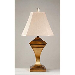 Antique Brass Flared Column Table Lamp