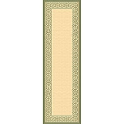 Piazza Cream Indoor/ Outdoor Rug (2'2 x 11')