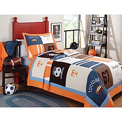 Varsity Patchwork Twin Quilt Set