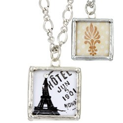 Charming Life Picture Frame Paris Eiffel Tower Charm Necklace