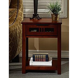 Mission-style Hardwood Cherry Finish Accent Tables (Set of 2)