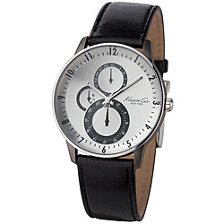 Kenneth Cole Men's Black Leather Strap Watch