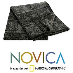 Alpaca Wool-blend 'Paracas Mist' Blanket (Peru)