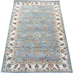Indo Mahal Hand-tufted Light Blue/ Ivory Rug (3'3 x 5'3) 