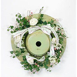 Spring Birdhouse Hat Wreath
