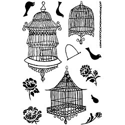 Basic Grey Aviary Porcelain Clear Stamps (Pack of 13)