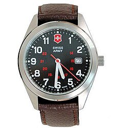 Swiss Army Men's Garrison Calfskin Strap Watch