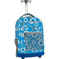 J World Blue Target Rolling Backpack with Laptop Sleeve