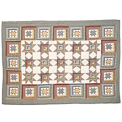 Cottage Star Twin-size Cotton Quilt