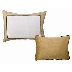 Bacati Metro Khaki/ White/ Chocolate Pillows (Set of 2)
