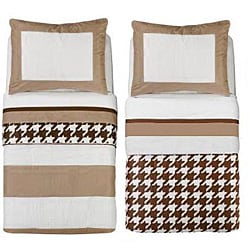 Bacati Metro Khaki/ White/ Chocolate 4-piece Toddler