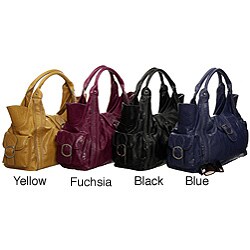 Co-Lab Decorative Buckled Hobo Bag