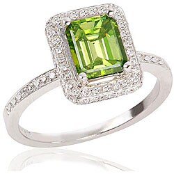 14k White Gold 1 7/8ct TDW Green/ White Diamond Ring (G-H, SI1-SI2) (Size 7.25)