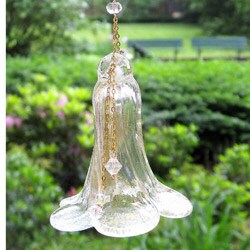 Gold/ Pearl Glass White Fairy Bell (USA)