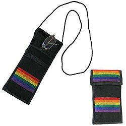 Rainbow Eyeglass/ Cellphone Pouch with Strap (Guatemala)