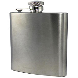 Stainless Steel Brushed 6-ounce Flask