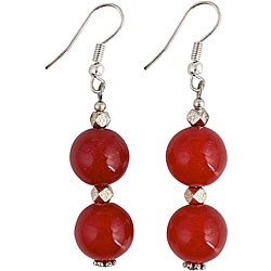 Carnelian Agate Silver Earrings (Thailand)