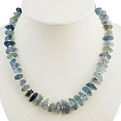 Handmade Silver Blue/ Green Fluorite Necklace (Thailand)