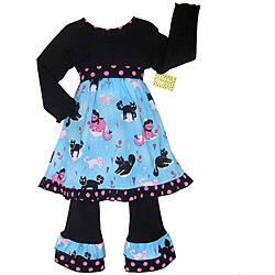 AnnLoren Boutique Girl's Kitty Cat 2-piece Set
