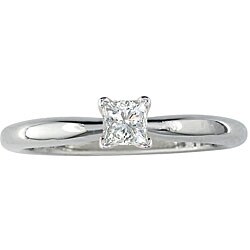 14k Gold 1/3ct TDW Princess Diamond Solitaire Ring (I-J, I1)