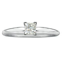 14k Gold 1/2ct TDW Princess Diamond Solitaire Ring (I-J, I1)
