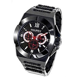 Haurex Italy Men's Black Yacht Chronograph Watch