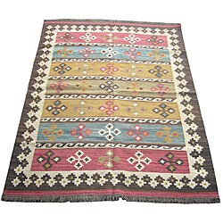 Indo Kilim Multicolor Rug (5'7 x 7'5)