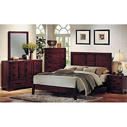 5-piece Cherry Low-profile Bedroom Set
