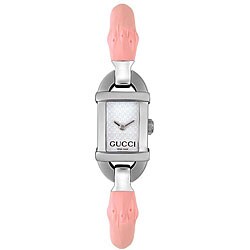 Gucci Women's 6800 Pink Rubber Bangle Watch
