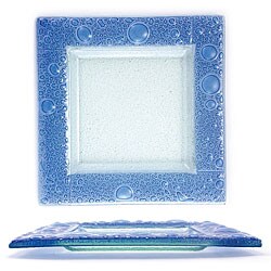 Turgla Frosted Glass Plate with Rim Design