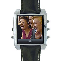 Nutec Digital Photo Album Black Leather Band Watch
