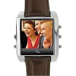 Nutec Digital Photo Album Brown Leather Watch