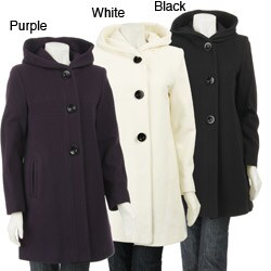 \#4 AK Anne Klein Women's Single-breasted Wool Coat