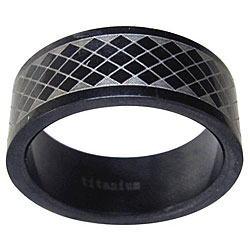Black-plated Titanium Celtic Weave Band