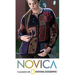 Alpaca Wool 'Floral' Sweater (Peru) Alpaca Wool 'Floral' Sweater (Peru)