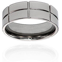 Titanium Grooved and Polished Ring