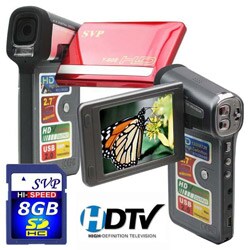 SVP T608 2.7-inch Widescreen 720p HD Red Camcorder