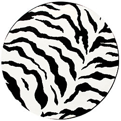 Zebra Print Rug (6' Round)