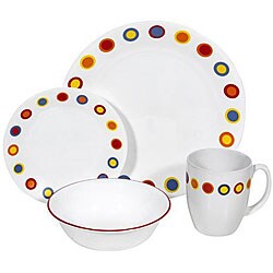Corelle Livingware Hot Dots 16-piece Dinnerware Set