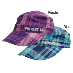 Privacy Wear Women's Plaid Military Cap