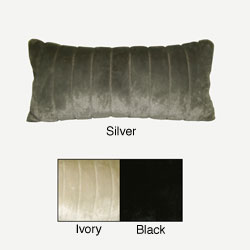 Faux Mink Fur Solid Channel Pillow