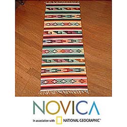 Peruvian 'Andean Magic' Wool Runner Rug (2' x 5')