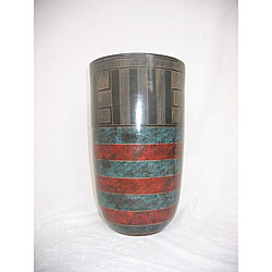 Clay Banded Open Vase (Nicaragua)