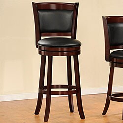 Verona Cherry Padded-back Swivel Pub Chair