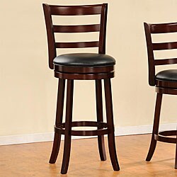 Verona Cherry Ladder-back Swivel Pub Chair