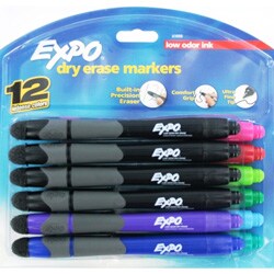 Assorted Expo Dry-erase Ultra Fine-point Markers (Pack of 12)